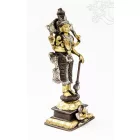 Vishnu réz szobor, arany-ezüst-bronz - 22 cm