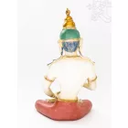 Vajrasattva réz szobor, fehér-arany és színes - 34 cm