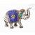 Elefánt aluminium szobor, lápisz berakással - 11 cm