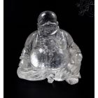 Nevető Buddha hegyikristály szobor - 9 cm