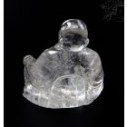 Nevető Buddha hegyikristály szobor - 9 cm