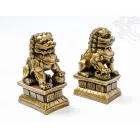 Őrző foo kutya (oroszlán kutya) szett rezin szobor- 17 cm
