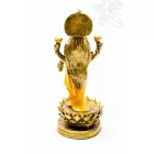 Álló Lakshmi (Laxmi), szines rezin szobor - 19 cm