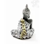 Shakyamuni Buddha színes rezin szobor - 15 cm