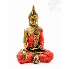 Shakyamuni Buddha színes rezin szobor - 15 cm