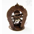 Mahakala réz szobor prémium minőségű, barna-ezüst - 13 cm