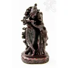 Radha Krishna, vörös színű, rezin szobor - 19 cm