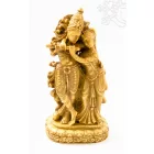 Radha Krishna, csont színű, rezin szobor - 19 cm