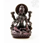 Lakshmi (Laxmi), vörös színű rezin szobor - 13 cm