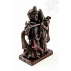 Radha Krishna, vörös színű, rezin szobor - 13 cm