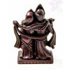 Radha Krishna, vörös színű, rezin szobor - 13 cm