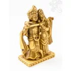 Radha Krishna, csont színű, rezin szobor - 13 cm