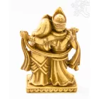 Radha Krishna, csont színű, rezin szobor - 13 cm