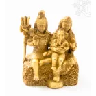 Shiva család, csont színű, rezin szobor - 10 cm