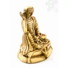 Milarepa csont színű, rezin szobor - 10,5 cm