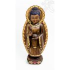 Álló Buddha különleges fa faragott szobor - 64 cm