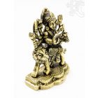 Durga istennő réz szobor - 9 cm