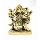 Durga istennő réz szobor - 9 cm