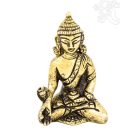 Gyógyító Buddha réz szobor, alj nélkül - antik - 8 cm