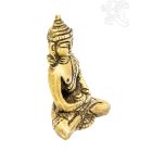 Amitabha Buddha réz szobor, alj nélkül, matt sárga - 8 cm