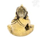 Amitabha Buddha réz szobor, alj nélkül, matt sárga - 8 cm