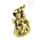 Vishnu és Laxmi réz szobor - 8 cm