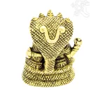 Vishnu és Laxmi réz szobor - 8 cm