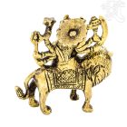 Durga istennő réz szobor - 10 cm