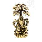 Ganesha Bódhi fa alatt réz szobor - 10 cm