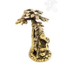 Ganesha Bódhi fa alatt réz szobor - 10 cm