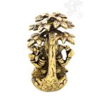 Ganesha Bódhi fa alatt réz szobor - 10 cm