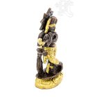 Krishna réz szobor, arany-bronz - 11 cm
