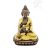 Shakyamuni Buddha réz szobor, arany-bronz - 9,5 cm