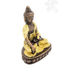 Shakyamuni Buddha réz szobor, arany-bronz - 9,5 cm