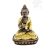 Áldó Buddha réz szobor, arany-bronz - 9,5 cm