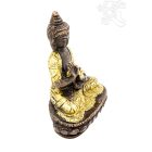 Áldó Buddha réz szobor, arany-bronz - 9,5 cm