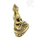 Áldó Buddha réz szobor - matt sárga - 9,5 cm
