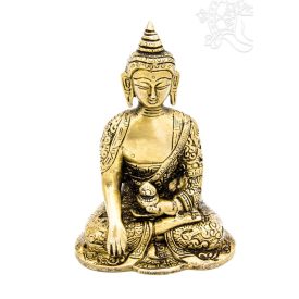 Shakyamuni Buddha réz szobor, alj nélkül - antik -14 cm