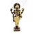 Álló Laxmi (Lakshmi) réz szobor, arany-bronz - 15 cm