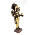 Álló Laxmi (Lakshmi) réz szobor, arany-bronz - 15 cm