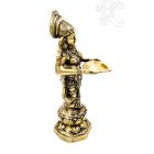 Álló Laxmi (Lakshmi) réz szobor - 33 cm