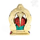 Patanjali (a jóga atyja) réz szobor, kővel berakott - 13 cm