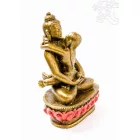Buddha és Shakti (Samantabhadra) színes rezin szobor - 16 cm