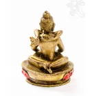 Buddha és Shakti (Samantabhadra) színes rezin szobor - 16 cm