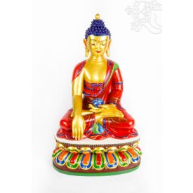   Shakyamuni Buddha agyag szobor, hatalmas méretű különlegesség - 65 cm