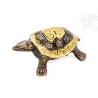 Teknős réz szobor, arany-bronz - 8 cm