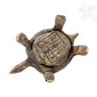 Teknős réz szobor, arany-bronz - 8 cm