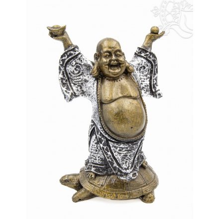 Nevető Buddha teknősön - 23 cm