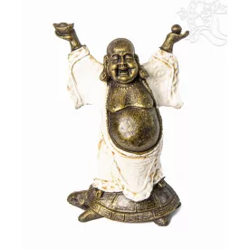 Nevető Buddha teknősön - 23 cm