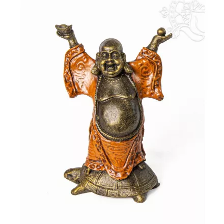 Nevető Buddha teknősön - 23 cm